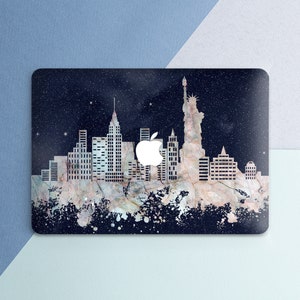 Macbook case space Light marble decor New York art case Macbook hard case Macbook case city Macbook M1 case A2179 A2337 Macbok Pro 16 Retina
