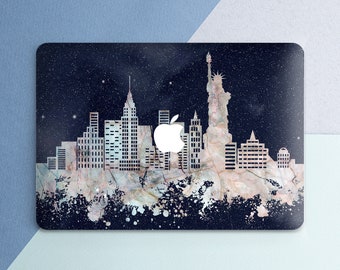 Macbook case space Light marble decor New York art case Macbook hard case Macbook case city Macbook M1 case A2179 A2337 Macbok Pro 16 Retina