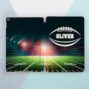 IPad Case Boy Sport Art Case iPad Case Football Rainbow iPad Case