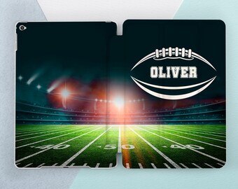 iPad case for boy iPad case sport iPad case ball American football print Custom name print Personalized gift iPad Pro case Smart case Gift