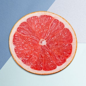 Mousepad fruit Grapefruit art Summer decor Mouse mat Round mouse pad Teachers gift Desk Accessories Mouse pad  Coworker Gift Office Supplies