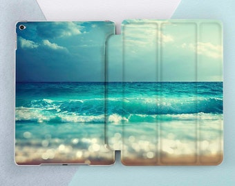 IPad Case Ocean Light Blue Beach Summer Sky Voyage Sea Wave iPad