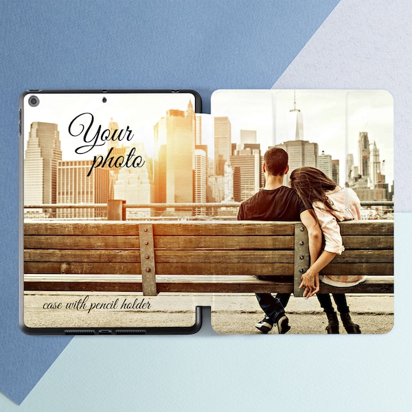 iPad cases with pencil holder Custom photo case Family gift Smart case Personalized case iPad iPad 11th gen iPad 10 2 Mini 7 Air 13 Pro 13