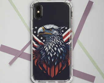 iPhone case eagle American flag print iPhone case protective Phone case clear Bumper phone case iPhone 14 case Case for Samsung s22 case s23