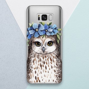Owl Cute bird For Samsung Galaxy s10 s22 Cute Galaxy s21 plus case Kawaii Transparent s9 clear case s21 FE s22 Ultra Note 20 Note 10 s10 5G
