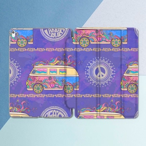 iPad case hippie Purple cover Rainbow art iPad case stand iPad case Light violet case iPad case car iPad case 70s iPad smart case Rainbow