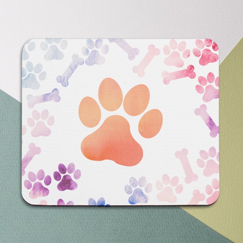 Mouse pad puppies Cute paw Desk Accessories Mouse pad Dog Etsy