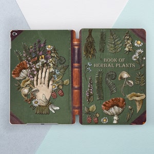 Vintage Book Print Book of Herbal Plants Occult Witch Book