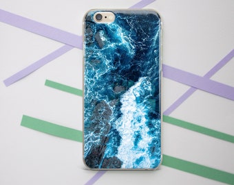 Ocean phone case iPhone blue water Aesthetic Simple case Summer art case iPhone 13 case iPhone 11 iPhone 12 iPhone 13 Pro  Google Pixel 5