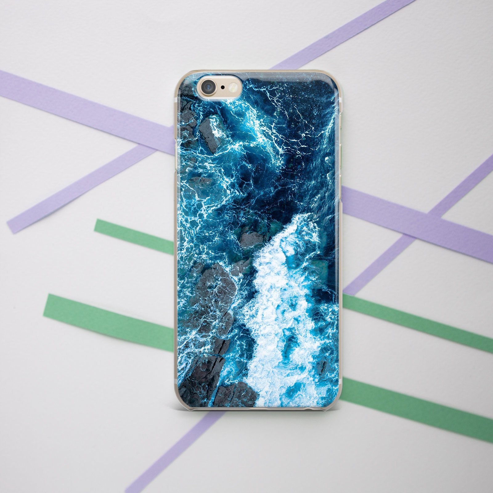 Krijger Over het algemeen Catastrofaal Ocean Phone Case Iphone Blue Water Aesthetic Simple Case - Etsy