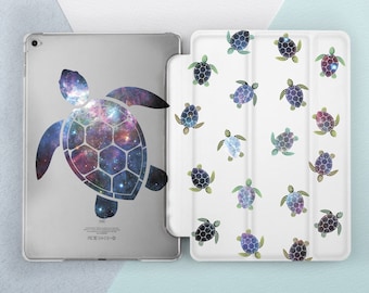 iPad cover Turtle Ocean Space Animal Galaxy iPad smart cover aesthetic Sleeve  White Black Marine animal Air 13 Pro 13 Mini 7 A17 10 9 A16
