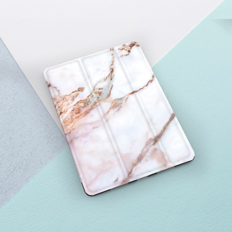 Rose Gold Marble iPad case 6th 5th gen Pink Marble iPad Pro 10.5 Pro 12.9 Cute Girl Marble iPad 9.7 2018 2017 iPad Mini 4 Air 2 Smart Cover image 4