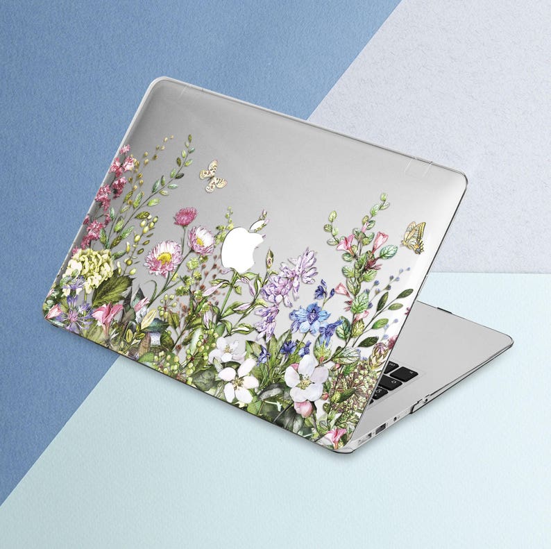 Wild Flowers MacBook Case Floral Cute Women Girly Flower Leaf Summer ...