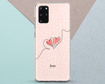 Case for Samsung Valentines day gift Romantic art case iPhone case hearts Love print decor Phone case name Personalized s25 s24 s23 s22 s21