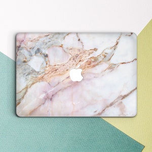 Rose Gold Marble MacBook case Marble Pink Girl Cute MacBook Pro 13 inch Pro 15 2018 Girly Cute Women MacBook Air 13 MacBook 12 inch Retina image 1