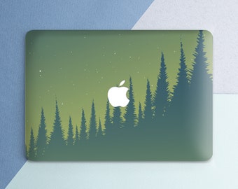 Green forest art Macbook M1 air Macbook case nature Macbook case trees Macbook hard case 2026 Air 13 Air 15 Pro 14 Pro 16 M5 M4 M3 M2 M1 Neo