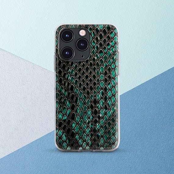 Dark Green Snake Skin iPhone Case Reptile Animal Print Case iPhone