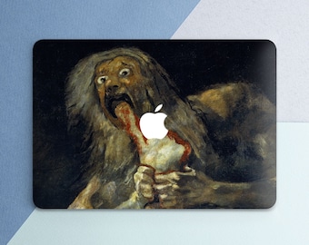 Macbook case Goya Francisco Goya art Saturn devouring his son Scary Demon Creepy Demon Oil paints print Pro 14 13 Air 15 13 Pro 16 2025 M5