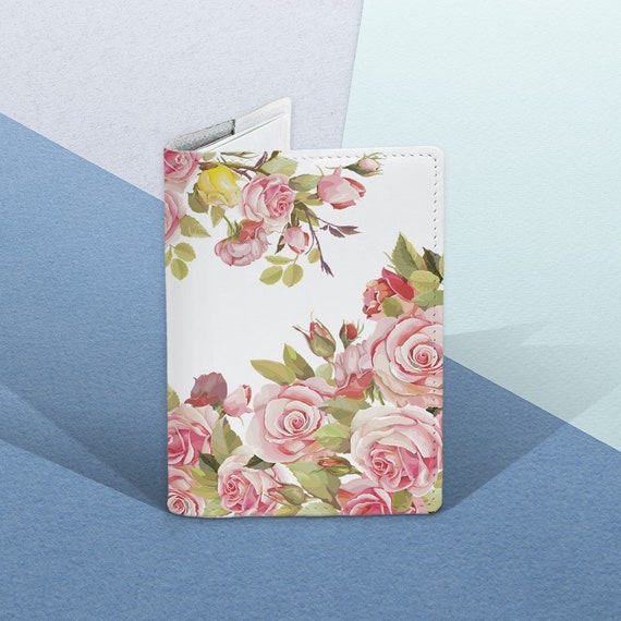Pink Floral Jute Passport Cover main image 1