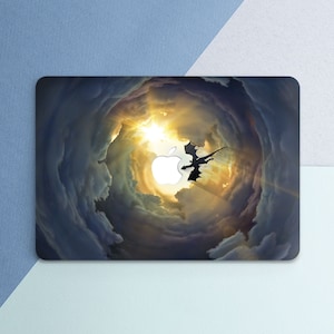 Macbook case dragon Macbook case sky Mystical animal art Macbook hard case Blue cloud art Macbook case sun Blue hard case Trendy case Animal