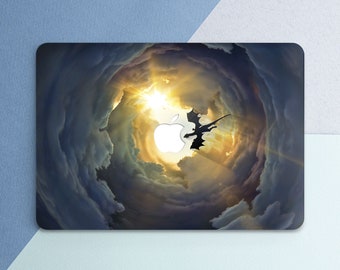 Macbook case dragon Macbook case sky Mystical animal art Macbook hard case Blue cloud art Macbook case sun Pro 14 Pro 16 Air 15 Air 13 M5