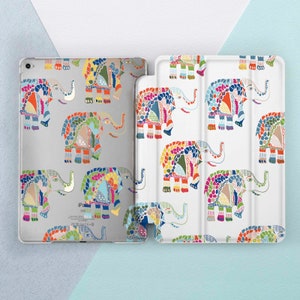 Rainbow elephant Animals iPad smart case iPad 11 case iPad 10 2 iPad 6th 7 th gen iPad case 10 5 iPad case 9 7 Mini 5 iPad case 12 9 Air 3