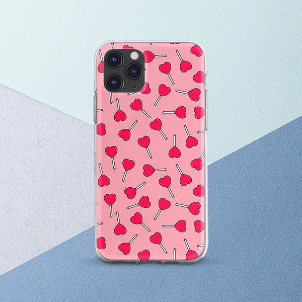 Pink hearts case Light pink case Gift for her iPhone 12 Pro iPhone 13 Pro Google Pixel 5a iPhone X Google Pixel 6 Valentines day gift Girly