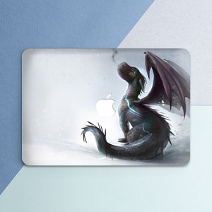 Macbook case dragon Cute kawaii animal Light gray case Mythical animal Macbook Pro 16 Macbook M1 air Pro 13 2020 case Macbook Pro 15 A2179