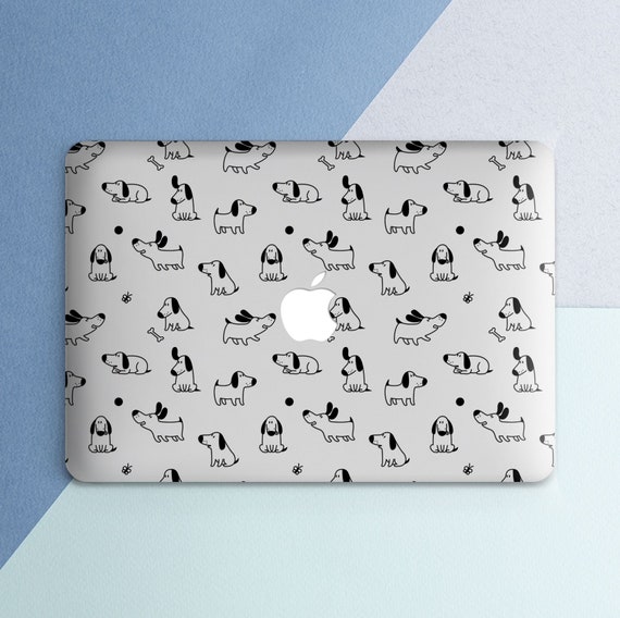 Macbook case dogs Macbook clear case Simple art case Cute Kawaii animals Dog lover gift Macbook M5 M4 M3 Air 15 Air 13 Pro 14 Pro 16 Pro 13