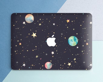 Stars Macbook case Cute Watercolor Space Macbook Planets Deep blue case Space Constellation Pro 13 M2 Pro 16 M5 Air 15 2025 Air 13 Pro 14