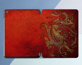 iPad case dragon iPad case red iPad case pencil Pen holder iPad Mini 7 iPad Air 13 Chinese dragon iPad 12 9 2022 iPad Pro 13 10 2 11 2025