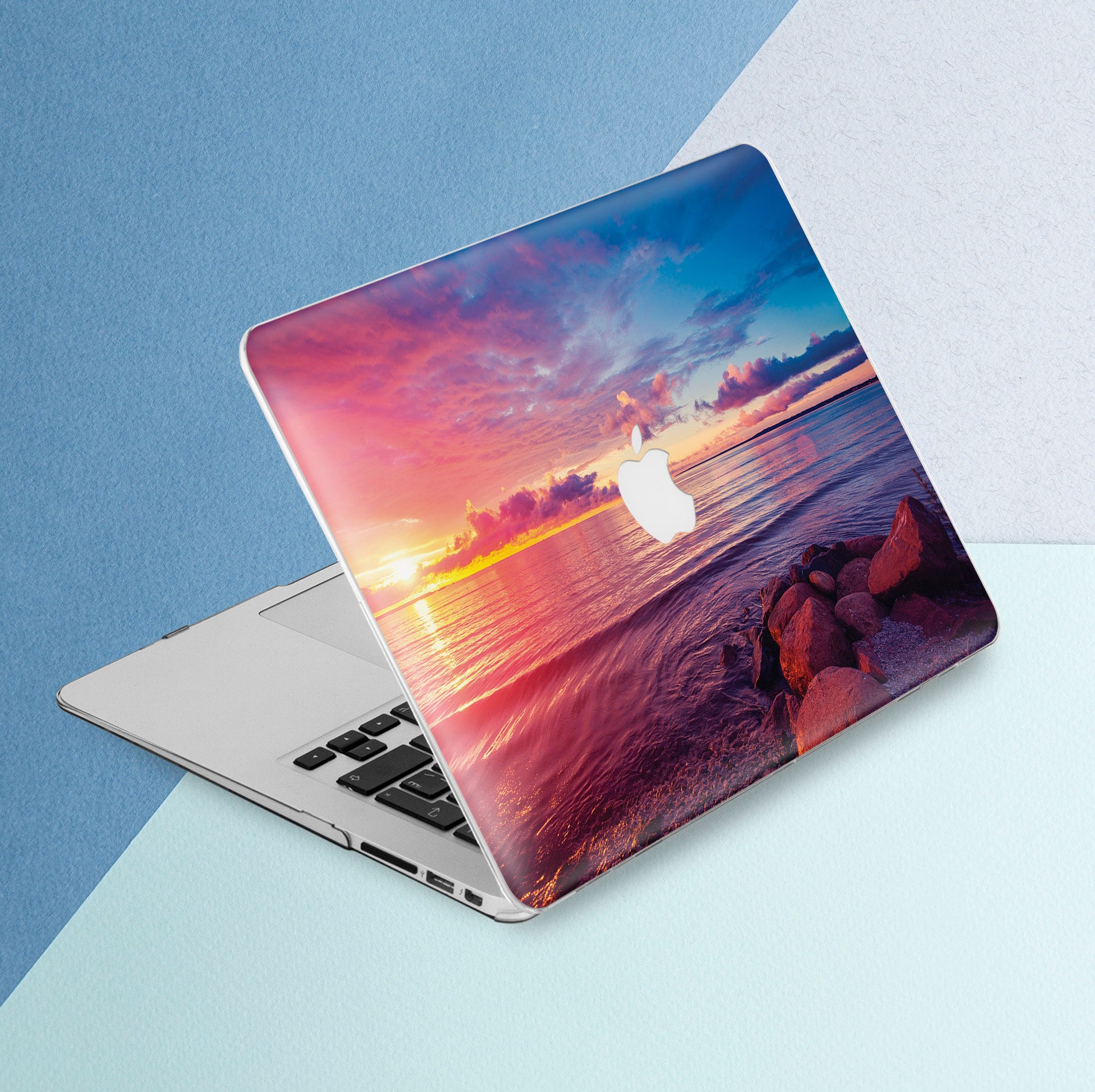 Ocean MacBook Case Beach Nature Sky Pink Skyline Sunset Water Summer ...