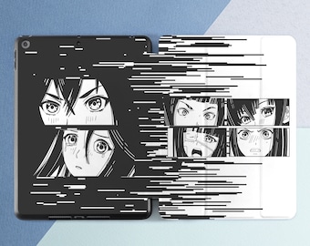 iPad case anime Black and white art iPad smart case iPad 10 2 case iPad 11 case iPad flip cover iPad case 12 9 iPad 2021 case iPad case 10 2