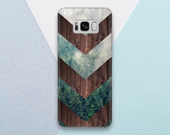 Fits Samsung Forest Brown wood print Phone case for Samsung Galaxy Nature Trees Geometric Men Green Forest s25 s24 Note 20 s10e s23 s22 s21