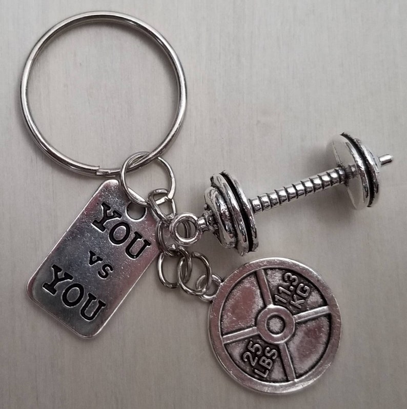 Fitness Keychain BUILD YOUR OWN Barbell Weight Plate Etsy