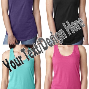 AANGEPASTE Racerback Tank Tops - UW EIGEN tekst / ontwerp - perfect voor groepen, speciale evenementen, races, marathons en meer!