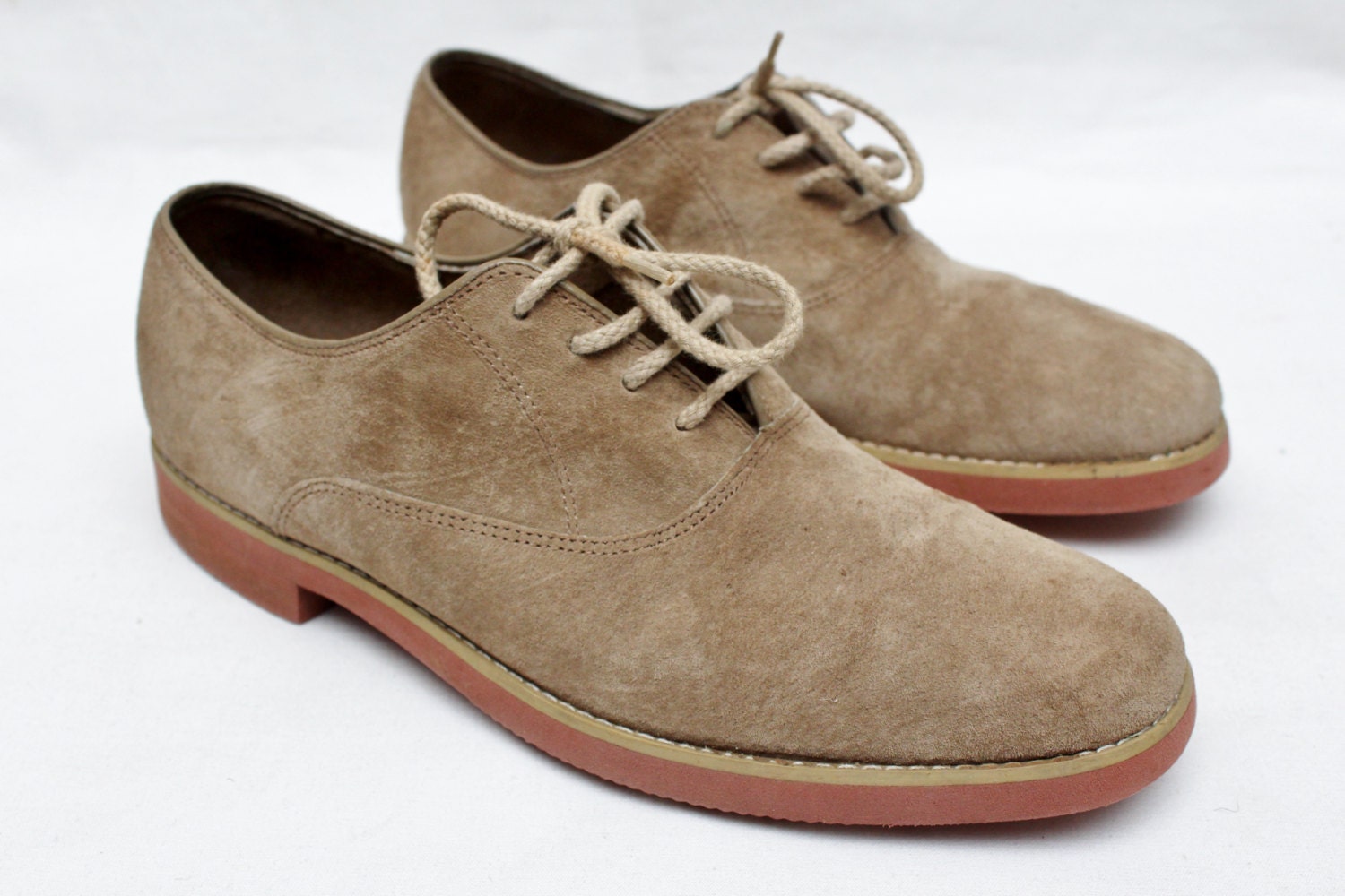 Rare 80's Vintage HUSH PUPPIES Tan Suede Etsy