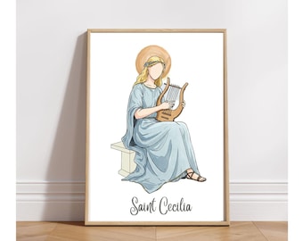 Saint Cecilia, Catholic Saint Print