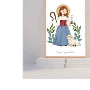 Saint Genevieve, Catholic Saint Print