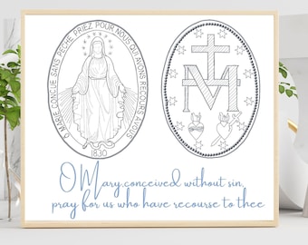 Miraculous Medal Print: Catholic Wall Art (Digital Download)