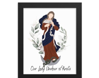 Impresión de Nuestra Señora Desatadora de Nudos: Decoración Católica para el Hogar (Descarga Digital de 5x7)