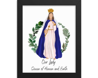 Our Lady Queen of Heaven Art: Catholic Home Decor (Digital Download)