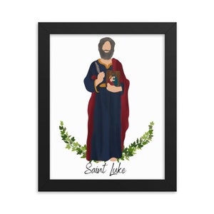 Saint Luke, DOWNLOADABLE PRINT, Catholic printable wall art, Catholic home decor, Catholic art, Digital art print, Catholic Saints