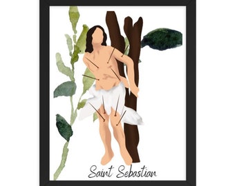 Saint Sebastian Catholic Art Print: Home Decor (Digital Download)