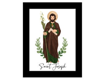 Saint Joseph Catholic Art Print: Religious Home Decor (Digital Download)