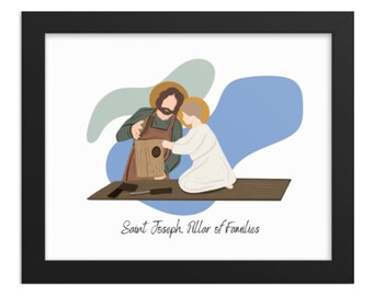 Saint Joseph, DOWNLOADABLE PRINT, Catholic printable wall art, Catholic housewarming gift, Catholic art, Father of Jesus, Holy Family