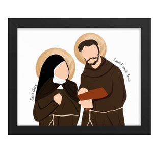 Saint Francis & Saint Clare Catholic Art Print (Digital Download)
