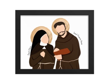 Saint Francis & Saint Clare Catholic Art Print (Digital Download)