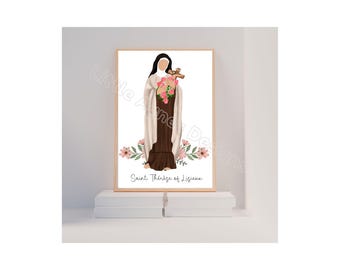 Saint Therese Art Print: Catholic Home Decor (Digital Download)