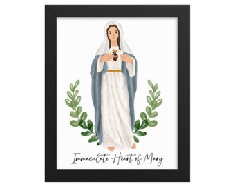 Immaculate Heart of Mary Print: Catholic Home Decor (Digital Download)